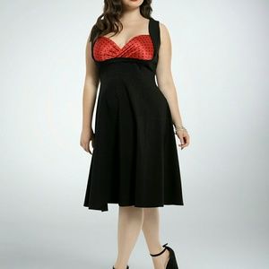 Retro Chic Surplice Swing Dress